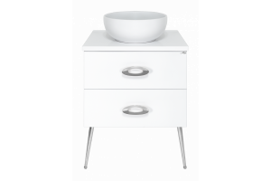 Тумба под раковину напольная Misty Маргарет 60 белая глянцевая