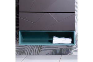 Полка Бриклаер Кристалл 70 под тумбу, муссон