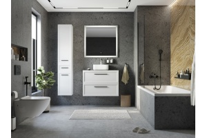 Мебель для ванной STWORKI Эстерсунд 90 белая матовая, роверелла - 2