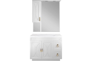 Тумба с раковиной Misty Амбра 80 белый - 2