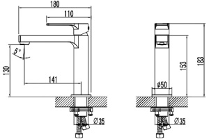 Смеситель Lemark plus Grace для раковины LM1537C - 2