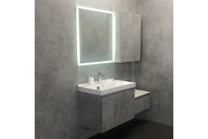 Тумба с раковиной Comforty Осло 80, подвесная, бетон светлый - 3