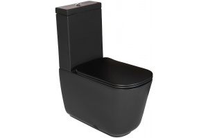 Унитаз напольный Kerasan Tribeca черный матовый, без сиденья и бачка (511731)