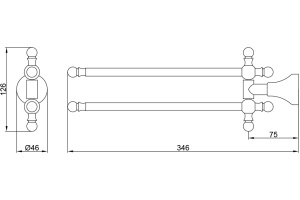 Полотенцедержатель Veragio Gialetta VR.GIL-6424.DO золото - 2