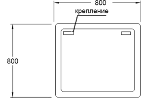 Зеркало Sanvit Армония 80 с подсветкой - 3
