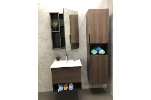 Зеркало-шкаф Comforty Франкфурт 60 дуб темно-коричневый - 3