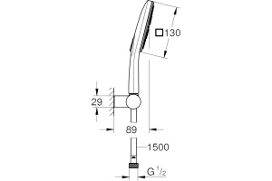 Душевой гарнитур Grohe Rainshower SmartActive 26588LS0 белая луна - 2