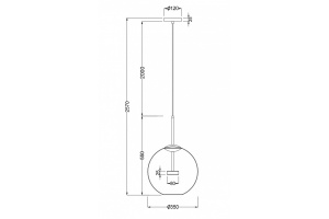 Подвесной светодиодный светильник Maytoni Cometa MOD056PL-L12G3K - 2