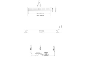 Душевой лоток Esbano Combi 80 золото матовый - 2