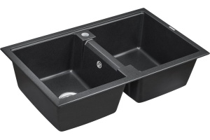 Мойка кухонная Paulmark Zwilling 81 черный матовый - 3