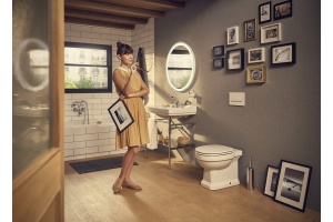 Комплект Унитаз приставной Roca Carmen 3440A9000 белый с крышкой-сиденьем + Смывной бачок скрытого монтажа Roca Basic tank 890090200 - 3