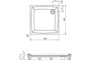 Поддон для душа Ravak Perseus-90 PP под экран - 3