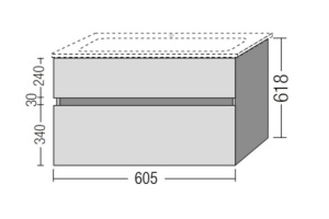 Тумба под раковину Villeroy&Boch Verity Line 60 черная матовая - 2
