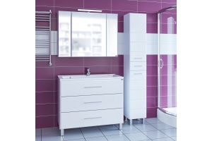 Тумба с раковиной напольная Санта Омега 100 белый - 3