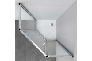 Душевой уголок Vincea Penta VSP-3P100CLB 100x100, профиль чёрный, стекло прозрачное - 2