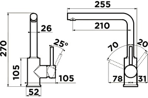 Смеситель для кухни Omoikiri Nakagawa хром (4994306) - 3