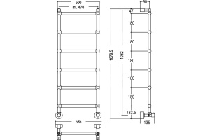 Водяной полотенцесушитель Margaroli   хром (4424706CRN) - 2