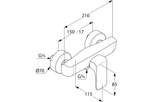 Смеситель Kludi Ameo для душа 417100575 - 2