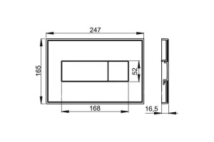 Кнопка смыва AlcaPlast  черный матовый (M1375) - 2