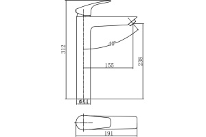 Смеситель для раковины Aquanet Static AF330-11C - 2