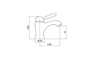 Смеситель для раковины Magliezza Vista бронза (50126-br) - 2