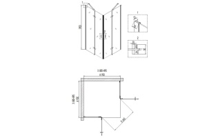 Душевой уголок Niagara Nova NG-6613-08 90x90, квадратный - 3
