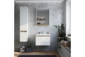 Мебель для ванной STWORKI Стокгольм 60 , белая, подвесная (комплект, гарнитур)