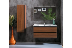 Тумба под раковину Armadi Art Capolda 100 темное дерево - черный - 3