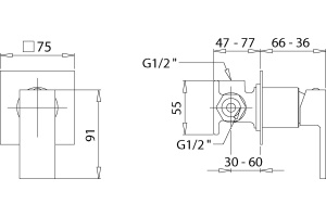 Смеситель для душа Migliore Kvant 30438 С ВНУТРЕННЕЙ ЧАСТЬЮ, черный - 2