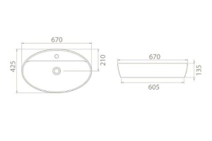 Мебельная раковина Opadiris One 67 белая - 2