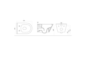 Унитаз подвесной Boheme Bello с крышкой белый глянцевый - 2