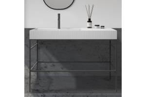 Консоль с раковиной Abber Stein подвесная 120 белый матовый