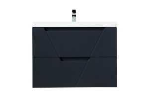 Тумба с раковиной BelBagno Vittoria 80 черный матовый