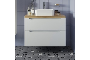 Тумба с раковиной STWORKI Берген 80 белая