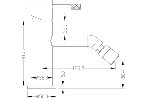 Смеситель для биде Boheme Uno белый, хром (466-WCR) - 2