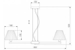 Подвесная люстра Eurosvet Peony 60136/8 хром/графит - 3