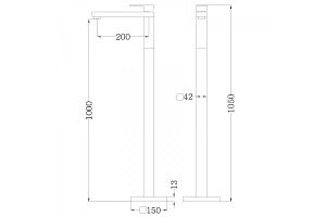 Смеситель напольный ABBER Daheim хром (AF8241) - 2