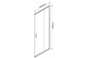 Душевая дверь Vincea Garda 100 черная стекло прозрачное - 2