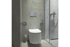 Клавиша смыва, универсальная, хром - 3