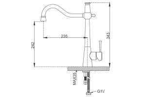 Смеситель для кухни Gappo хром глянцевый - 2