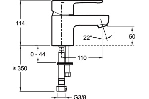 Смеситель Jacob Delafon July E16027-4ND-CP для раковины - 3