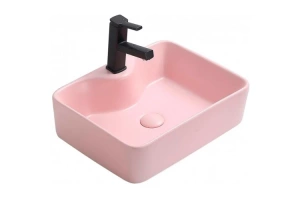 Раковина накладная CeramaLux NC 48.5 см розовый матовый (7291MP-3) 