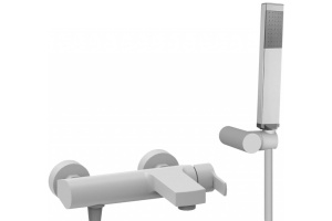 Смеситель Cezares Ovest VDM-BIO для ванны с душем, белый