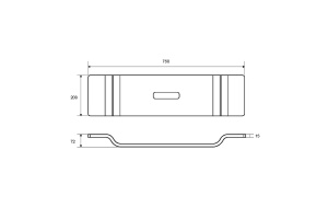 Полка на ванну Excellent Zen прозрачная - 3