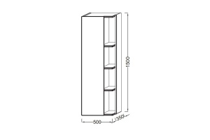 Шкаф-пенал Jacob Delafon Terrace EB1179G L, ледяной коричневый лак - 3