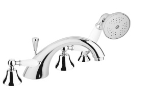 Смеситель для ванны Cezares FIRST золото 24 карат (FIRST-BVD-03/24-M)