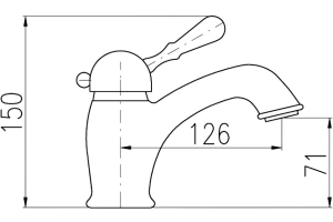 Смеситель для раковины Rav Slezak Labe бронза - 2