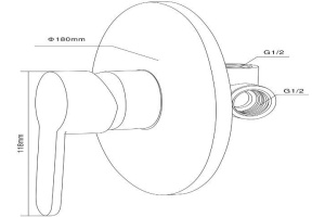 Смеситель Swedbe Platta 5517 для душа - 2