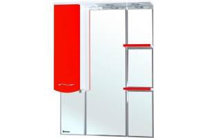 Зеркало-шкаф Bellezza Мари 85 L белый/красный