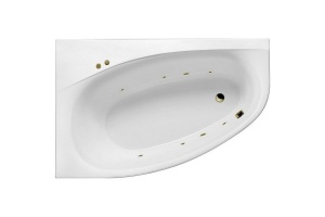 Акриловая ванна Excellent Kameleon 170x110 белая бронза левая с гидромассажем